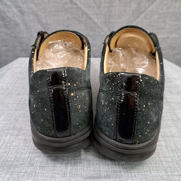 Finn Comfort Ikebukuro Black Nubuck Glitter Sneaker Shoes Women's 7.5 US - Picture 4 of 13